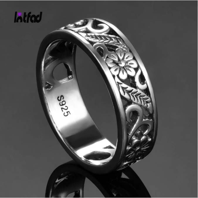Vintage 925 Sterling Silver Rings for Women Flower Shaped Hollow Out Ring Fashion Fine Jewelry Gift Big Silver Rings
Vintage 925 Sterling Silver Rings for Women Flower Shaped Hollow Out Ring Fashion Fine Jewelry Gift Big Silver Rings