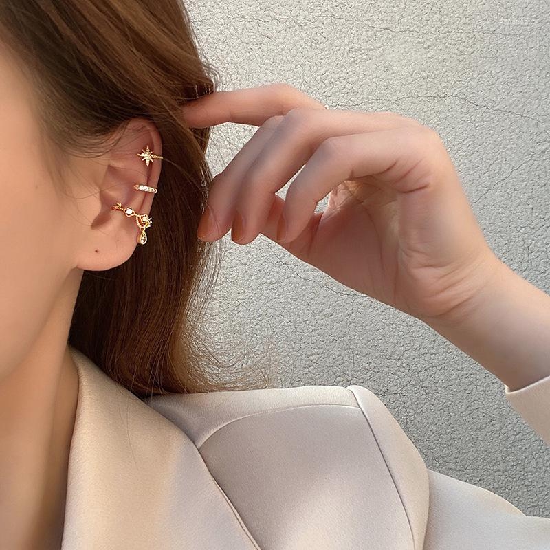 Backs Earrings Star Cubic Zircon Non-Piercing Ear Clip For Women Gold Color Cuff Wholesale Jewelry
Backs Earrings Star Cubic Zircon Non-Piercing Ear Clip For Women Gold Color Cuff Wholesale Jewelry