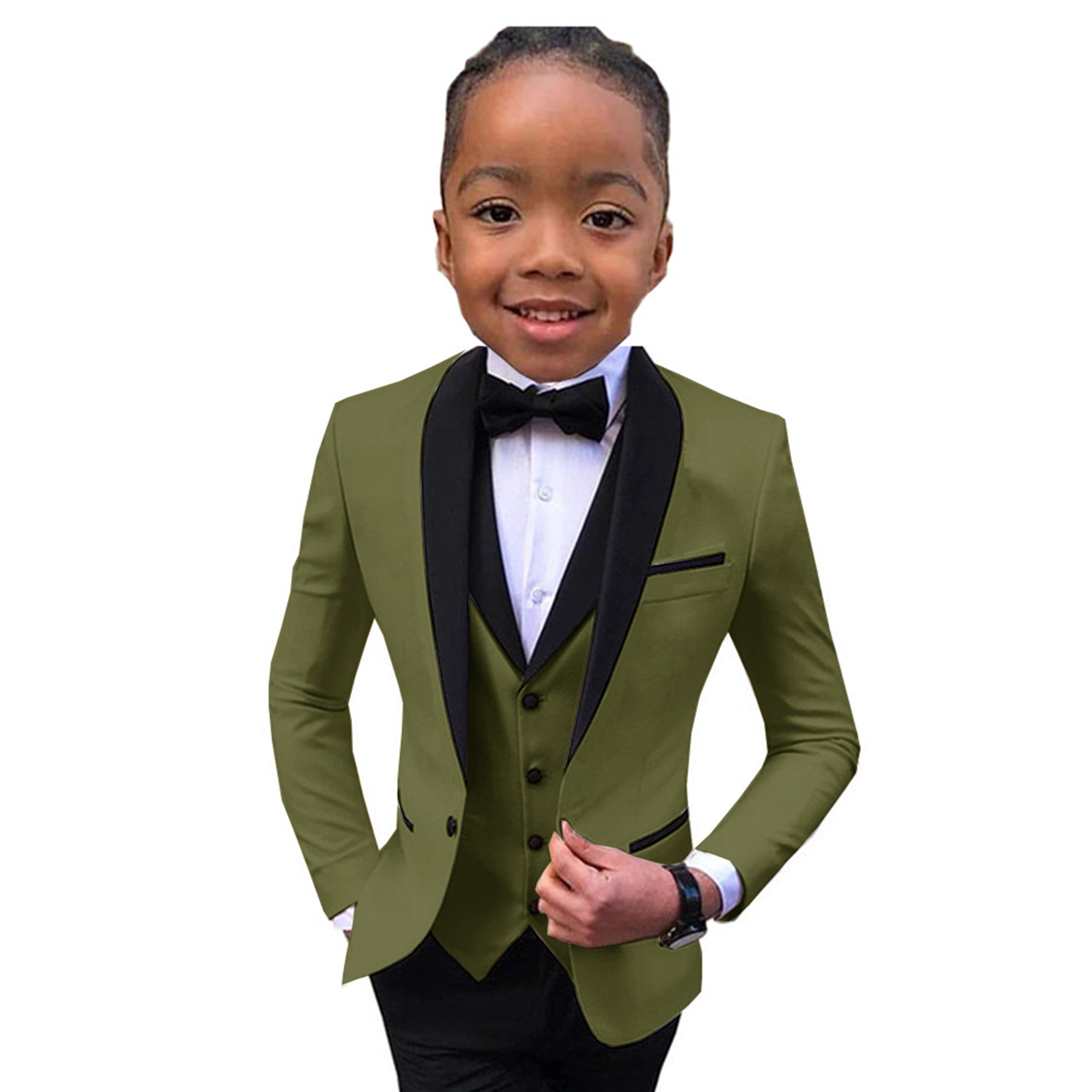 Formal Boys Suit 3 Pieces Wedding Tuxedo Kids Jacket Pants Vest Set Fashion Blazer Child Slim Fit Complete Clothes