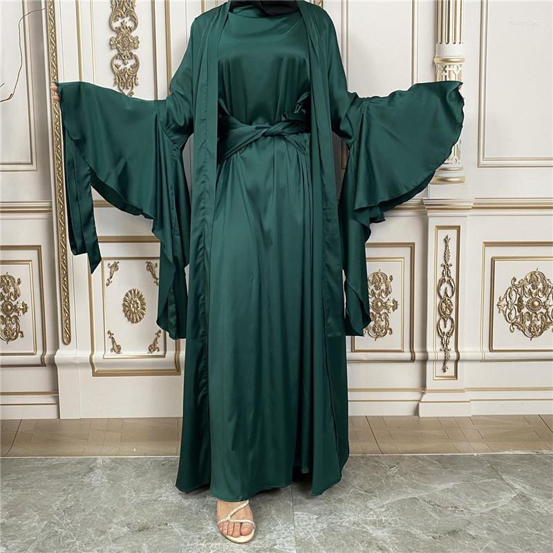 Ethnic Clothing Turkey Satin Muslim Dress Women Abaya Wrap 2 Piece Set Party Evening Dresses Moroccan Kaftan Robe Ensemble Femme Musulmane
Ethnic Clothing Turkey Satin Muslim Dress Women Abaya Wrap 2 Piece Set Party Evening Dresses Moroccan Kaftan Robe Ensemble Femme Musulmane