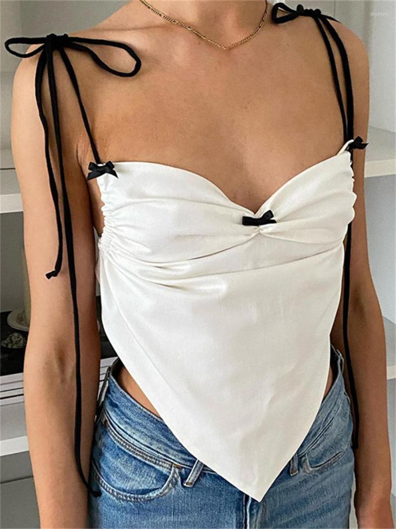 Women' Tanks Wsevypo Fairycore Sweet Bandage Suspender Camisoles Women Casual Summer Sleeveless Bow Ruched Crop Tops Backless Sling Vest, White
Women' Tanks Wsevypo Fairycore Sweet Bandage Suspender Camisoles Women Casual Summer Sleeveless Bow Ruched Crop Tops Backless Sling Vest, White