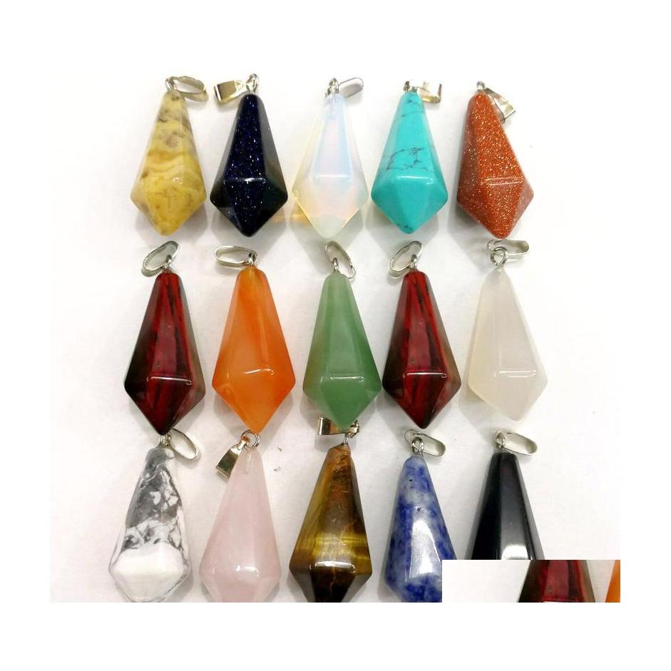 Charms Tigers Eye Rose Quartz Opal Natural Stone Pendum Hexagonal Pyramid Pendants For Necklace Jewelry Making Drop Delivery Finding Dhchb
Charms Tigers Eye Rose Quartz Opal Natural Stone Pendum Hexagonal Pyramid Pendants For Necklace Jewelry Making Drop Delivery Finding Dhchb