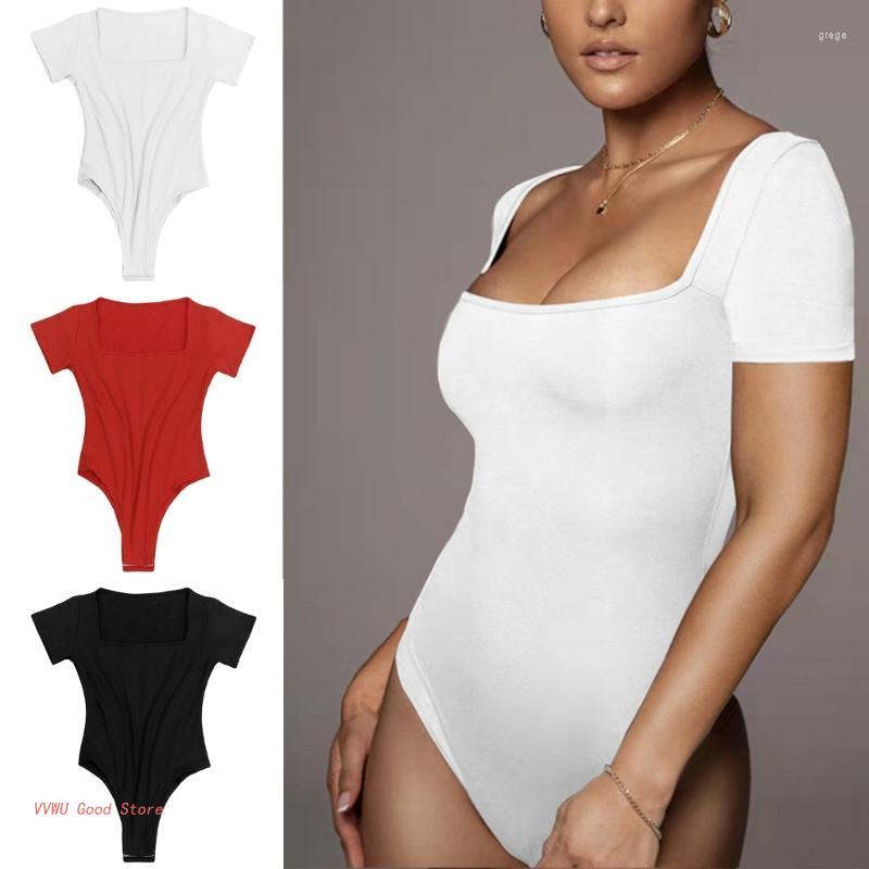 Women' Shapers Womens Summer Low Cut Square Neck Bodycon Bodysuit Top Short Sleeve Basic Solid Color Slim-Fit Thongs Jumpsuit Romper, Black
Women' Shapers Womens Summer Low Cut Square Neck Bodycon Bodysuit Top Short Sleeve Basic Solid Color Slim-Fit Thongs Jumpsuit Romper, Black