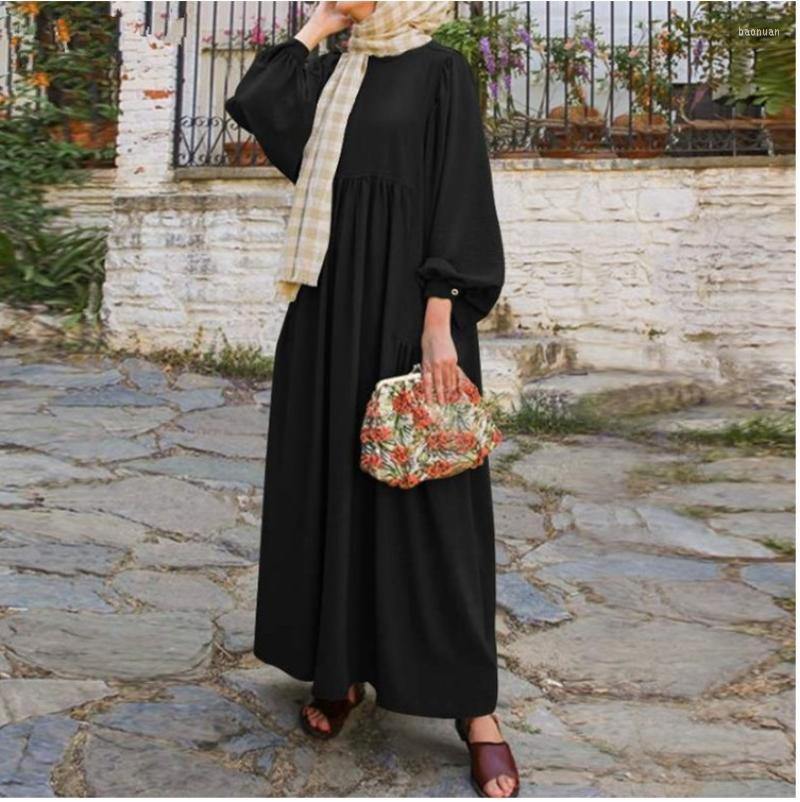 Ethnic Clothing Muslim Fashion Women's Dress Solid O Neck Lantern Sleeve Loose Casual Moroccan Kaftan Abaya Islamic For Women
Ethnic Clothing Muslim Fashion Women's Dress Solid O Neck Lantern Sleeve Loose Casual Moroccan Kaftan Abaya Islamic For Women