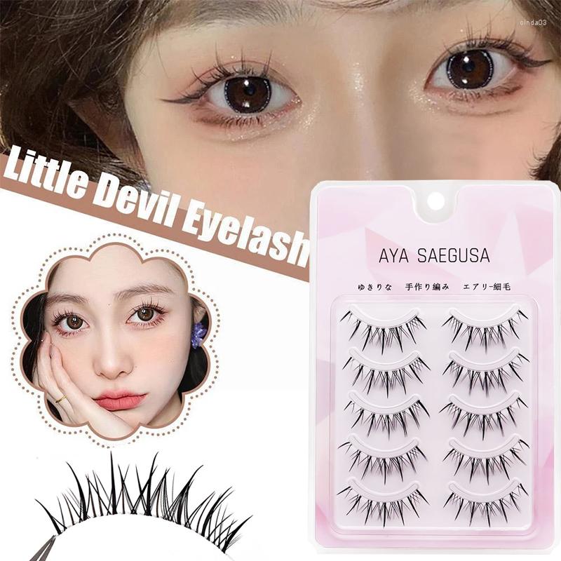False Eyelashes 5 Pairs Cross V Shape Little Devil Fairy Manga Lashes Natural Reusable Lash Extension Daily Makeup
False Eyelashes 5 Pairs Cross V Shape Little Devil Fairy Manga Lashes Natural Reusable Lash Extension Daily Makeup