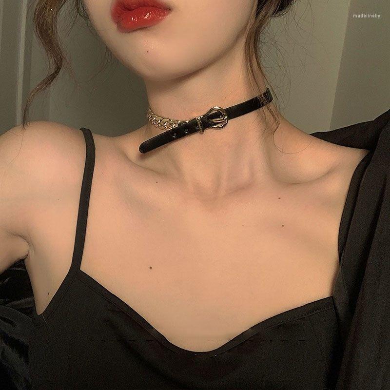 Chains Black Belt Choker Necklace Woman Fashion Bridal Necklaces Chain High Quality Pendant Girls Jewelry Silver Color Alloy Collares
Chains Black Belt Choker Necklace Woman Fashion Bridal Necklaces Chain High Quality Pendant Girls Jewelry Silver Color Alloy Collares