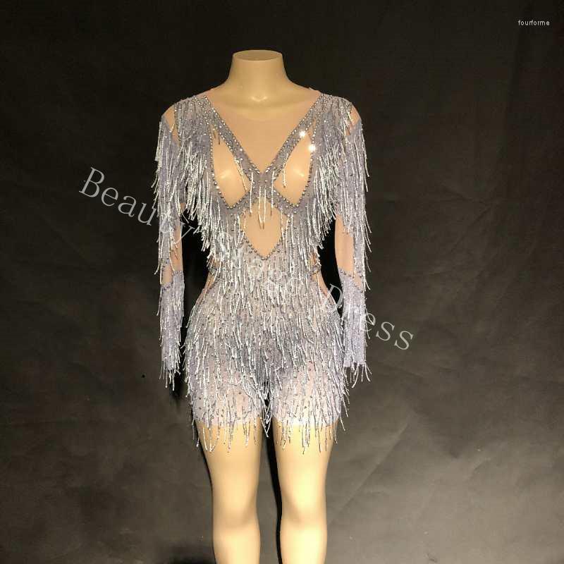 Stage Wear 2023 Fringe Rhinestones Mesh Bodysuit Sexy Transparent Tassel Women Dance Evening Celebrate Jumpsuit Costume, Dress
Stage Wear 2023 Fringe Rhinestones Mesh Bodysuit Sexy Transparent Tassel Women Dance Evening Celebrate Jumpsuit Costume, Dress