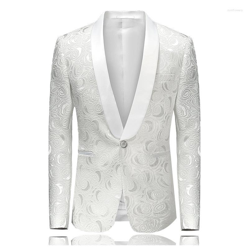 Men's Suits Winter Mens White Rose Jacquard Blazer Singal Breasted Slim Fit Suit Jacket 2023 Male Fashion Banquet Evening Wear, Ivory
Men's Suits Winter Mens White Rose Jacquard Blazer Singal Breasted Slim Fit Suit Jacket 2023 Male Fashion Banquet Evening Wear, Ivory