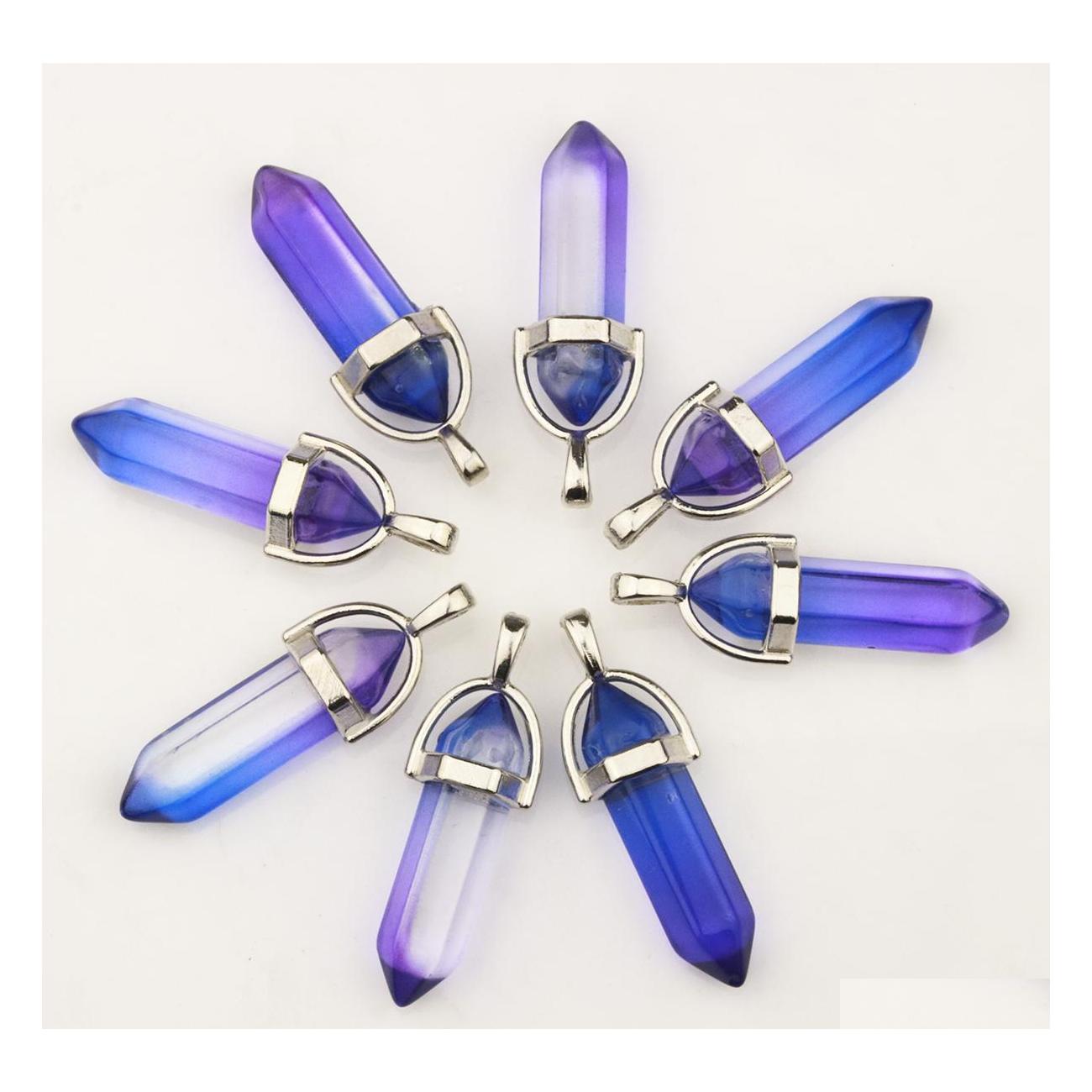 Charms Colours Glass Hexagon Prism Pendants Crystal Clear Chakras Gem Stone Fit Earrings Necklace Making Assorted Drop Delivery Jewe Dhyrs
Charms Colours Glass Hexagon Prism Pendants Crystal Clear Chakras Gem Stone Fit Earrings Necklace Making Assorted Drop Delivery Jewe Dhyrs