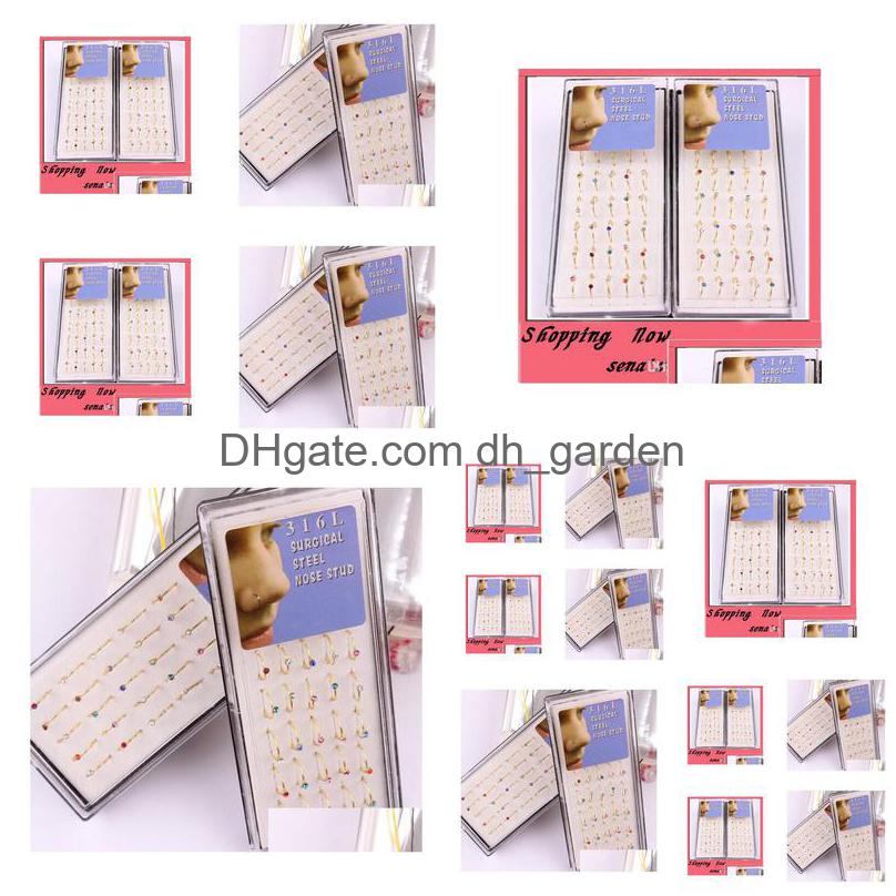 Nose Rings Studs Hoop Ring 48Pcs/Lot Mix 6 Color Cz Gem Body Jewelry Piercing Stud Gold Drop Delivery Dhgarden Dhyri
Nose Rings Studs Hoop Ring 48Pcs/Lot Mix 6 Color Cz Gem Body Jewelry Piercing Stud Gold Drop Delivery Dhgarden Dhyri