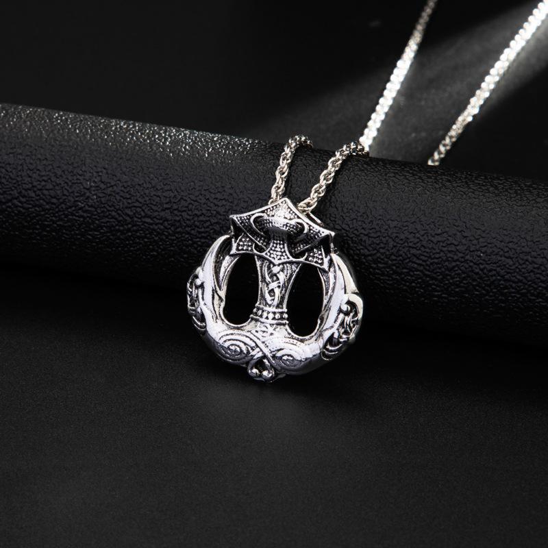 Pendant Necklaces Viking Raven Necklace Stainless Steel Double Crow Odin Raytheon Hammer Jewelry
Pendant Necklaces Viking Raven Necklace Stainless Steel Double Crow Odin Raytheon Hammer Jewelry