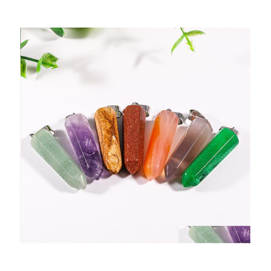 Charms Natural Stone Hexagonal Prism Opal Tigers Eye Pink Quartz Crystal Healing Chakra Pendants Diy Necklace Earrings Jewelry Acces Dhmry
Charms Natural Stone Hexagonal Prism Opal Tigers Eye Pink Quartz Crystal Healing Chakra Pendants Diy Necklace Earrings Jewelry Acces Dhmry