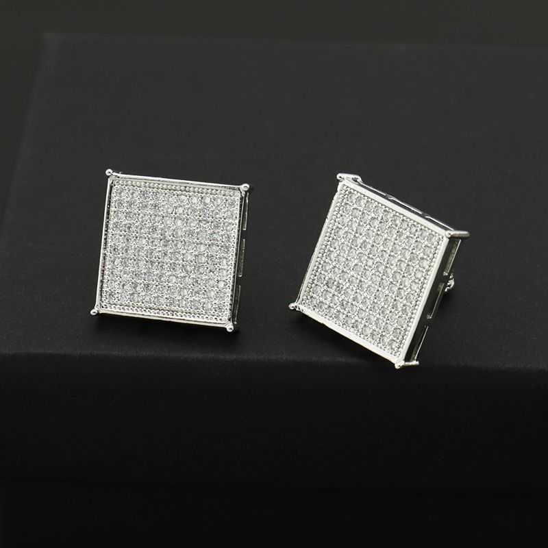 European and American Exaggerated Zircon Micro-embedded Large Square Earrings for Men and Women Hip-hop Full Diamond Earrings Hiphop Fashion
European and American Exaggerated Zircon Micro-embedded Large Square Earrings for Men and Women Hip-hop Full Diamond Earrings Hiphop Fashion