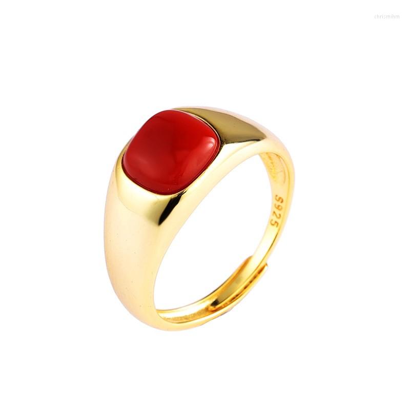 Cluster Rings JZ298ZFSILVER Silver 925 Fashion Retro South Red Agate Elegant Simple Fine Geometry Edge Square Ring Women Wedding Party
Cluster Rings JZ298ZFSILVER Silver 925 Fashion Retro South Red Agate Elegant Simple Fine Geometry Edge Square Ring Women Wedding Party