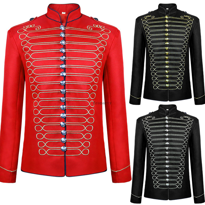 Men Jackets 59Golden Embroidery King Prince Renaissance Medieval Men Halloween Custome Cosplay Long sleeve Party Jacket outwear Performance 230217, Red
Men Jackets 59Golden Embroidery King Prince Renaissance Medieval Men Halloween Custome Cosplay Long sleeve Party Jacket outwear Performance 230217, Red