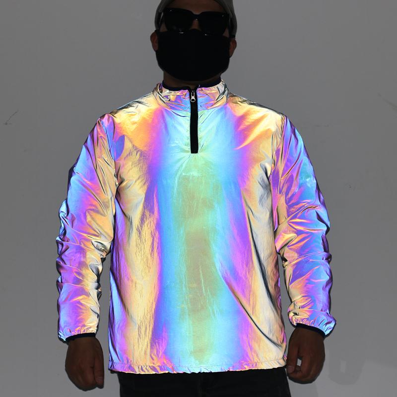 Men's Jackets Autumn Winter Colorful Reflective Stand Collar Men Pullover Jacket Man Night Reflect Light Hip Hop And CoatsMen's
Men's Jackets Autumn Winter Colorful Reflective Stand Collar Men Pullover Jacket Man Night Reflect Light Hip Hop And CoatsMen's
