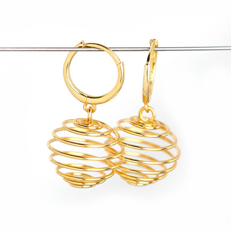 Hoop Earrings & Huggie Gothic 18K Gold Authentic 925 Sterling Silver White /Gold Spring Ball FINE JEWELRY CE216
Hoop Earrings & Huggie Gothic 18K Gold Authentic 925 Sterling Silver White /Gold Spring Ball FINE JEWELRY CE216