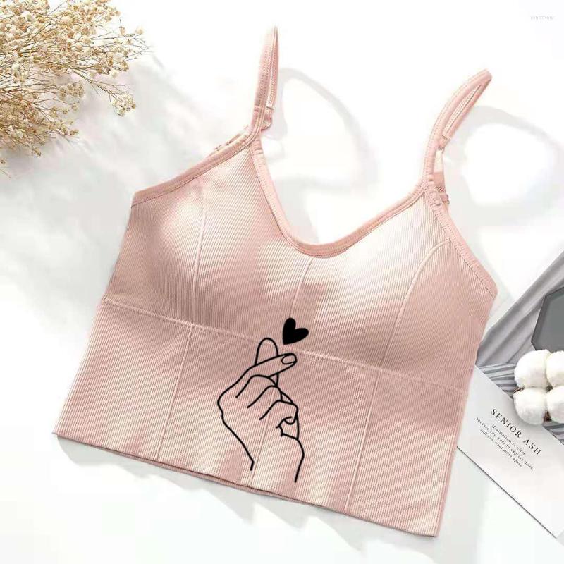 Women's Tanks U-shaped Back Bra Tube Top Women Crop Love Hand Pattern Print Sexy Lingerie Sports Fashion Street, Green w
Women's Tanks U-shaped Back Bra Tube Top Women Crop Love Hand Pattern Print Sexy Lingerie Sports Fashion Street, Green w