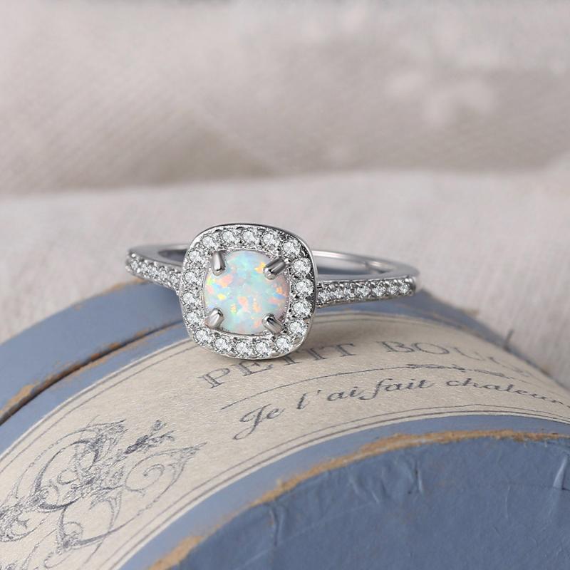 Cluster Rings Opal Stone For Women Fresh Style White Gold Color Ring Engagement Party Gift Fashion Jewelry Girls
Cluster Rings Opal Stone For Women Fresh Style White Gold Color Ring Engagement Party Gift Fashion Jewelry Girls