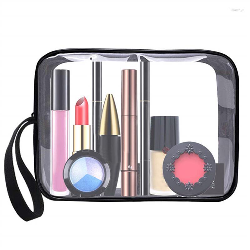 Cosmetic Bags Waterproof Transparent PVC Bath Travel Bag Wash Organizer Women Makeup Toiletries Female Storage, Black
Cosmetic Bags Waterproof Transparent PVC Bath Travel Bag Wash Organizer Women Makeup Toiletries Female Storage, Black