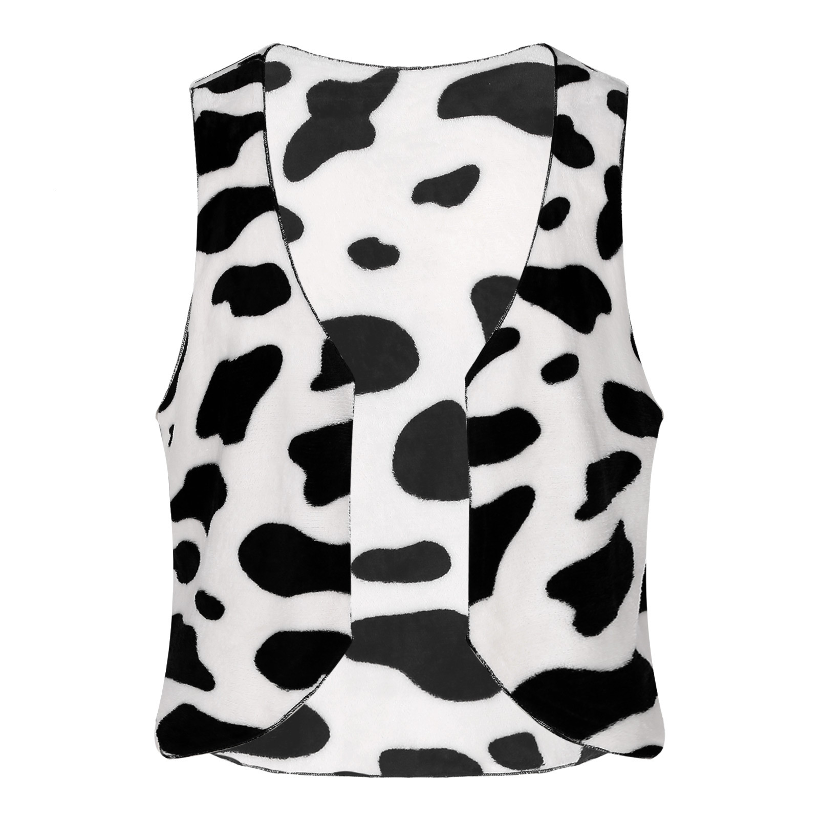 Men's Vests Cow Print Open Front Coat Jacket Vest Halloween Festival Hippie Costume Cowboy Cardigan Cosplay Party Fancy Dress Up 230217