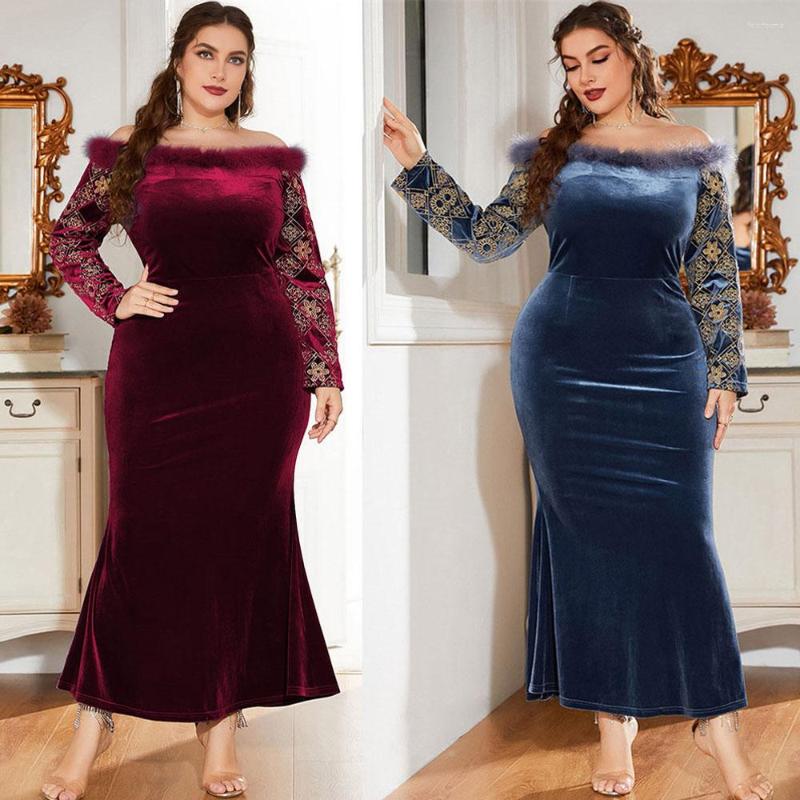 Ethnic Clothing Women Plus Size Maxi Dress Autumn Winter Chic Elegant Long Sleeve Embroiery Muslim Turkish Evening Party Wedding Robe
Ethnic Clothing Women Plus Size Maxi Dress Autumn Winter Chic Elegant Long Sleeve Embroiery Muslim Turkish Evening Party Wedding Robe