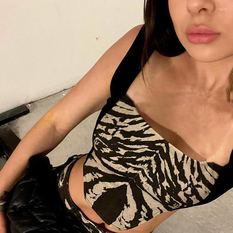 Camisoles & Tanks Leopard Print Cropped Tank Top Summer Sexy Lace Up Corset Irregular Vest Women' Underwear, Black
Camisoles & Tanks Leopard Print Cropped Tank Top Summer Sexy Lace Up Corset Irregular Vest Women' Underwear, Black