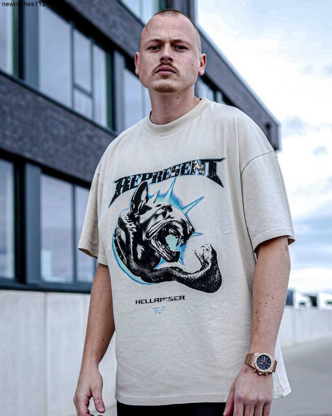 REPRESENTs animal designer vintage wash men' women' short sleeved T shirt, Wash black
REPRESENTs animal designer vintage wash men' women' short sleeved T shirt, Wash black