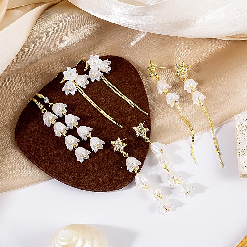Stud Earrings Elegant White Flower Tassel Long Female Stars Rhinestone Wedding Pendant Fashion Korean Jewelry
Stud Earrings Elegant White Flower Tassel Long Female Stars Rhinestone Wedding Pendant Fashion Korean Jewelry