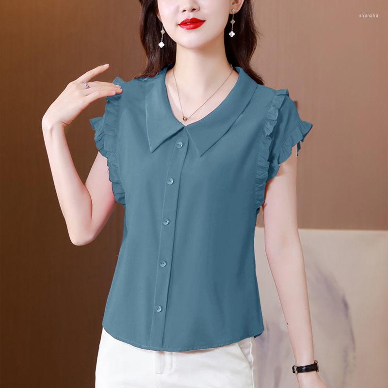 Women's Blouses Solid Womens T-Shirt Fashion Button Short Sleeve Casual Clothes Summer Chiffon Tshirts Female V136, Pink
Women's Blouses Solid Womens T-Shirt Fashion Button Short Sleeve Casual Clothes Summer Chiffon Tshirts Female V136, Pink