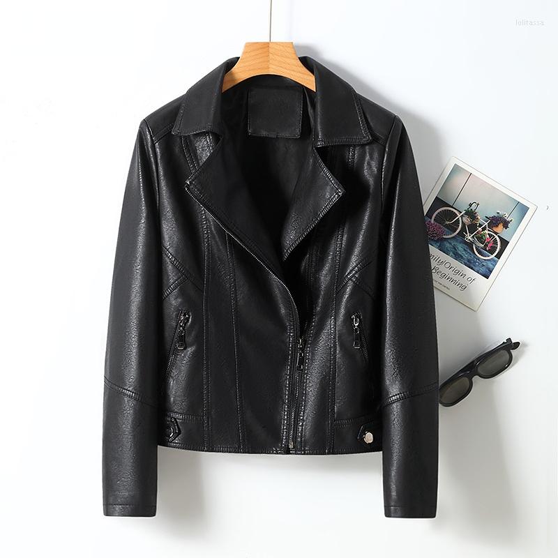 Women's Jackets 2023 Spring Autumn Women Jacket Fashion Motor PU Leather Turn-down Collar Zipper Slim Fit Kpop Coat, Brown
Women's Jackets 2023 Spring Autumn Women Jacket Fashion Motor PU Leather Turn-down Collar Zipper Slim Fit Kpop Coat, Brown
