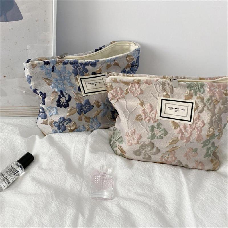 Cosmetic Bags Large Travel Toiletry Case Embossed Flower Organizer Makeup Bag Storage, Blue
Cosmetic Bags Large Travel Toiletry Case Embossed Flower Organizer Makeup Bag Storage, Blue