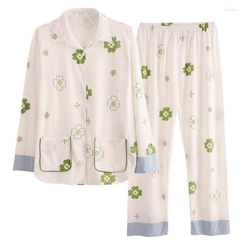 Women's Sleepwear 2PCS Women Print Pajamas Sets Sexy Cardigan Cotton Pyjamas Suit Spring Nightwear Maternity -3XL Lingerie Home Wear, Color 1
Women's Sleepwear 2PCS Women Print Pajamas Sets Sexy Cardigan Cotton Pyjamas Suit Spring Nightwear Maternity -3XL Lingerie Home Wear, Color 1
