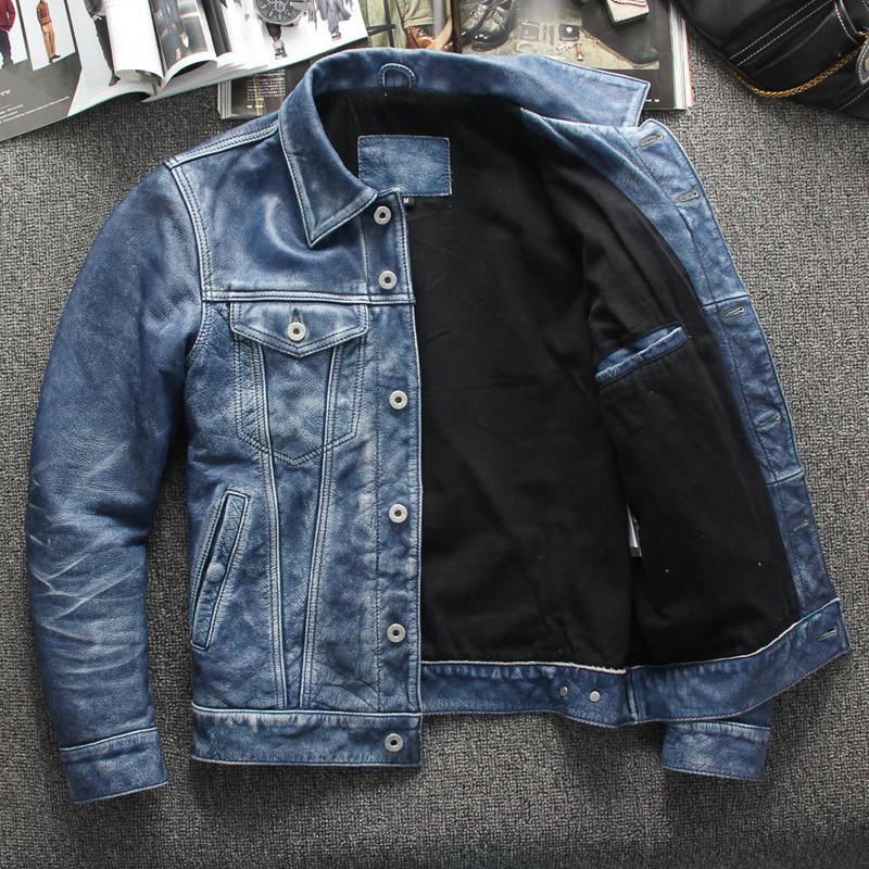Men' Leather & Faux 2023 Vintage Blue Japan Casual Style Genuine Jacket Men Large Size 4XL Real Natural Cowhide Slim Fit Autumn Coat
Men' Leather & Faux 2023 Vintage Blue Japan Casual Style Genuine Jacket Men Large Size 4XL Real Natural Cowhide Slim Fit Autumn Coat