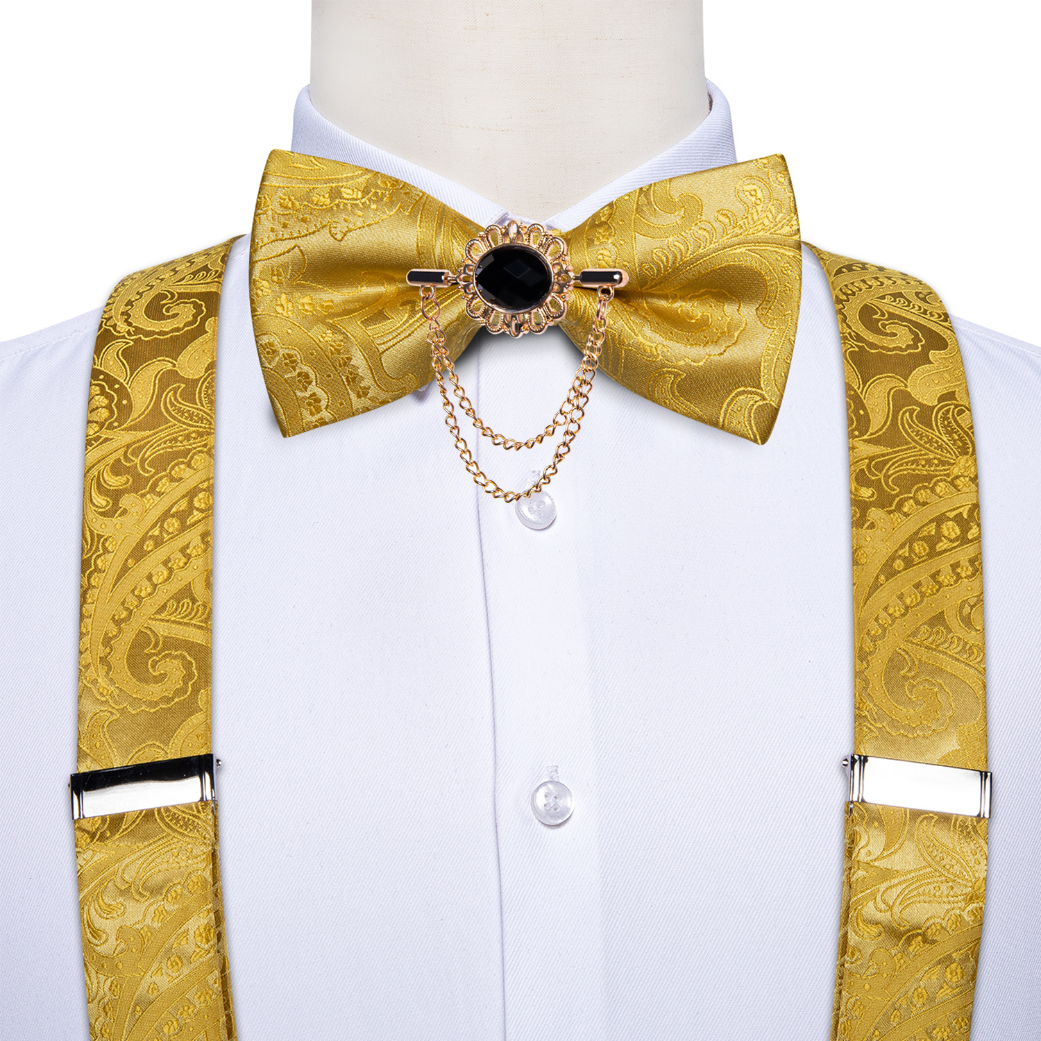 Suspenders Luxury Yellow Men Pants Suspender Bow Tie Set Formal Party Wedding Shirt Accessories YBack Braces For Trousers DiBanGu 230217
Suspenders Luxury Yellow Men Pants Suspender Bow Tie Set Formal Party Wedding Shirt Accessories YBack Braces For Trousers DiBanGu 230217