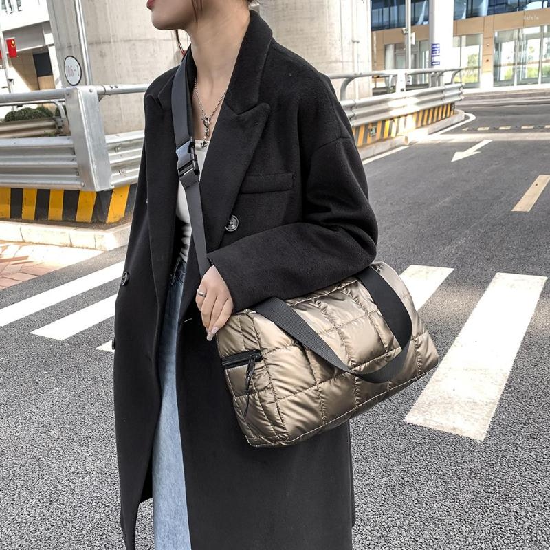 Evening Bags Fashion Women's Bag 2023 Pleated Quilted Cotton Padded Grid Crossbody Mini Zipper Shoulder Solid Color Designer Handbag, Silver
Evening Bags Fashion Women's Bag 2023 Pleated Quilted Cotton Padded Grid Crossbody Mini Zipper Shoulder Solid Color Designer Handbag, Silver