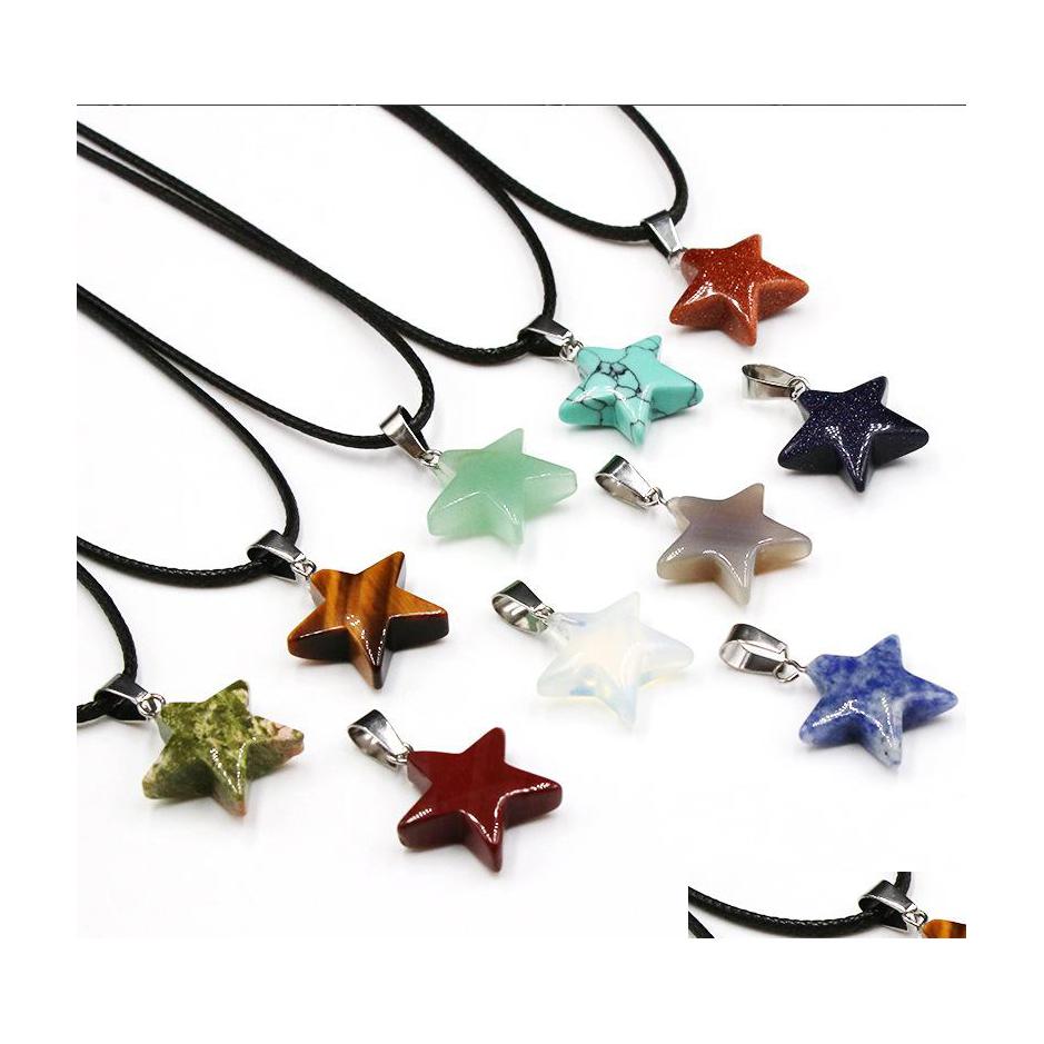 Pendant Necklaces Healing Crystal Natural Stone Point Star Charms Turquoise Tiger Eye Lapsi Link Chain Carshop2006 Drop Delivery Jew Dhtlu
Pendant Necklaces Healing Crystal Natural Stone Point Star Charms Turquoise Tiger Eye Lapsi Link Chain Carshop2006 Drop Delivery Jew Dhtlu
