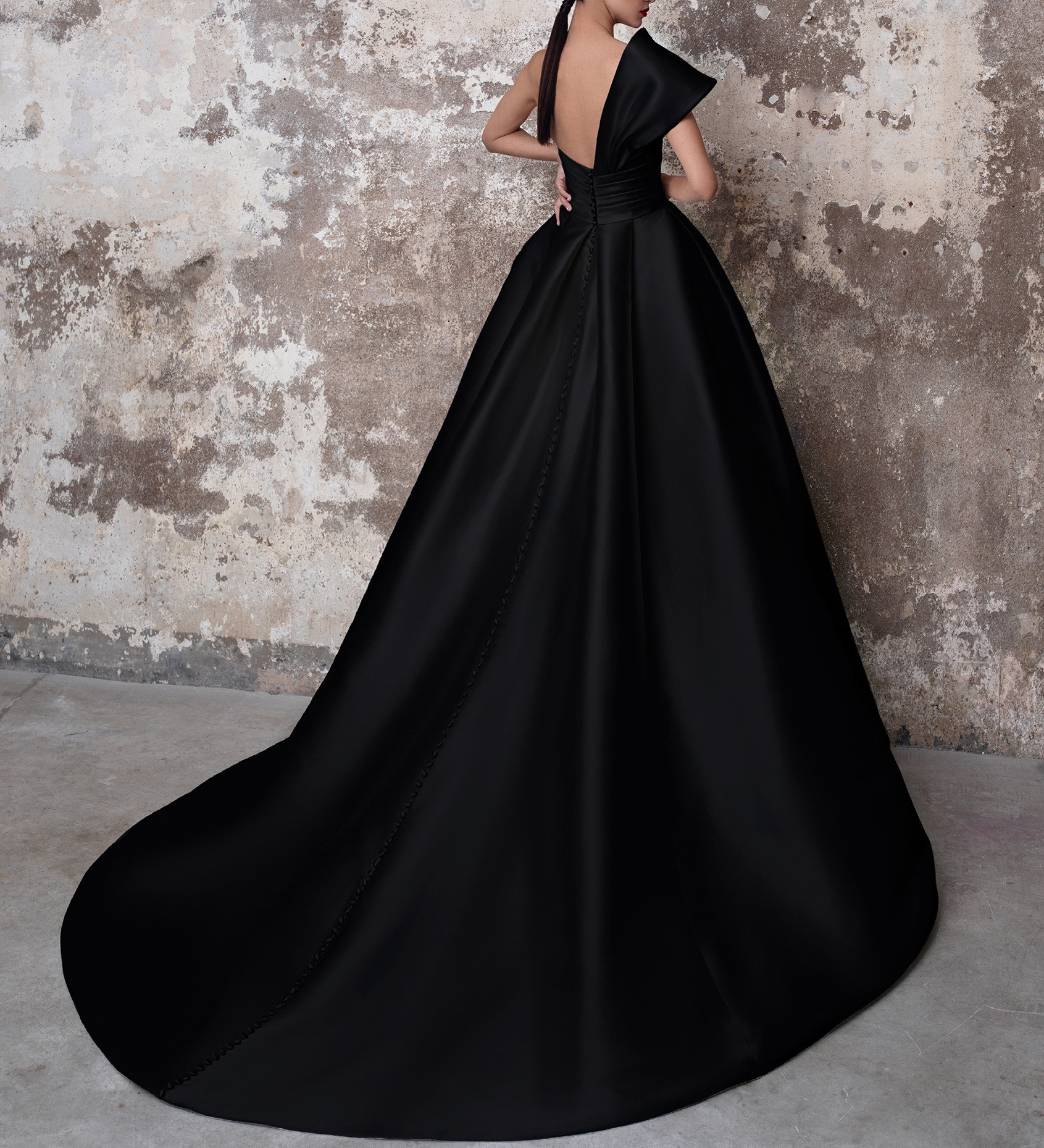 Vestidos De Gala Satin Prom Dresses Long 2023 Black Formal Dresses One Shoulder Ball Gown Abiye Gece Elbisesi