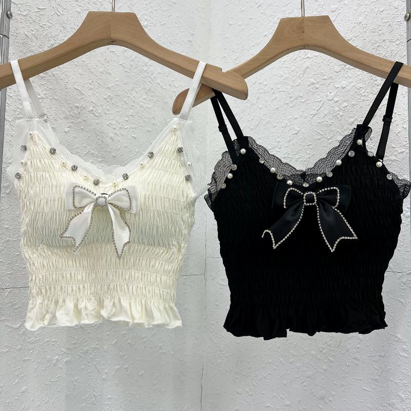 Women's Tanks Spaghetti Strap Butterfly Camis For Women Casual Sexy Solid Colours Beading Femme Croset Crop Tops Woman Tank Camisoles, Black
Women's Tanks Spaghetti Strap Butterfly Camis For Women Casual Sexy Solid Colours Beading Femme Croset Crop Tops Woman Tank Camisoles, Black