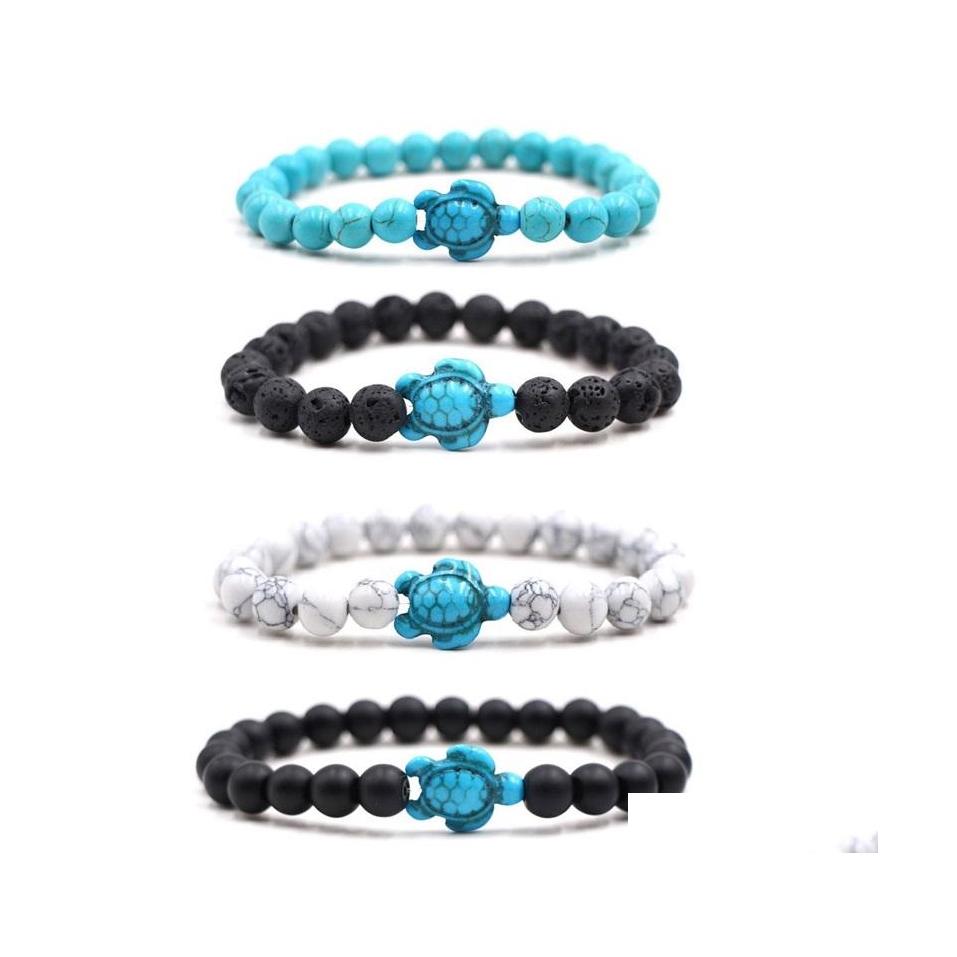 Charm Bracelets Summer Style Blue Sea Turtle Beads Classic 8Mm Turquoise Stone Elastic Friendship Bracelet Beach For Women Men Jewel Dh3Px
Charm Bracelets Summer Style Blue Sea Turtle Beads Classic 8Mm Turquoise Stone Elastic Friendship Bracelet Beach For Women Men Jewel Dh3Px