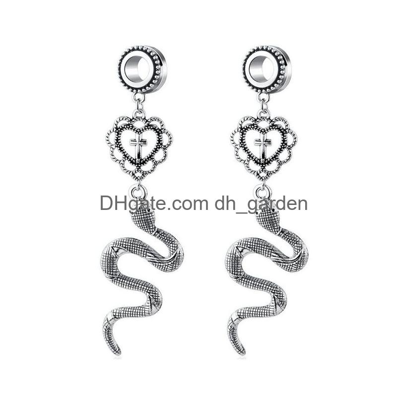 Plugs Tunnels Snake Pendant Ear Reamer Punk Earrings Body Jewelry Gauges For Piercings Stretcher Expansores Oreja Drop Deli Dhgarden Dhki8
Plugs Tunnels Snake Pendant Ear Reamer Punk Earrings Body Jewelry Gauges For Piercings Stretcher Expansores Oreja Drop Deli Dhgarden Dhki8