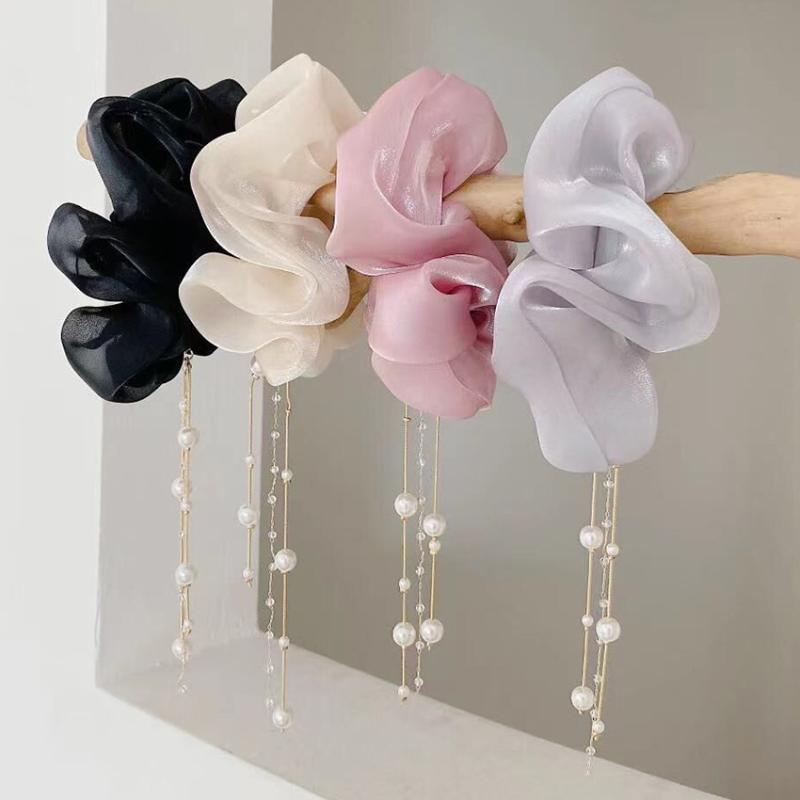Hair Clips & Barrettes 2023 Korea Elegant Headband Pearl Tassel Bright Silk Scrunhie Elastic Bands Women Girl Tie Holders
Hair Clips & Barrettes 2023 Korea Elegant Headband Pearl Tassel Bright Silk Scrunhie Elastic Bands Women Girl Tie Holders