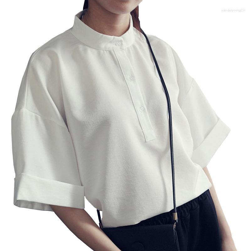 Women's Blouses 2023 Summer Women's Lapel Durable Cotton And Linen Shirts Ladies Short-sleeved Loose Fashion Work Clothes Office, Sky blue
Women's Blouses 2023 Summer Women's Lapel Durable Cotton And Linen Shirts Ladies Short-sleeved Loose Fashion Work Clothes Office, Sky blue