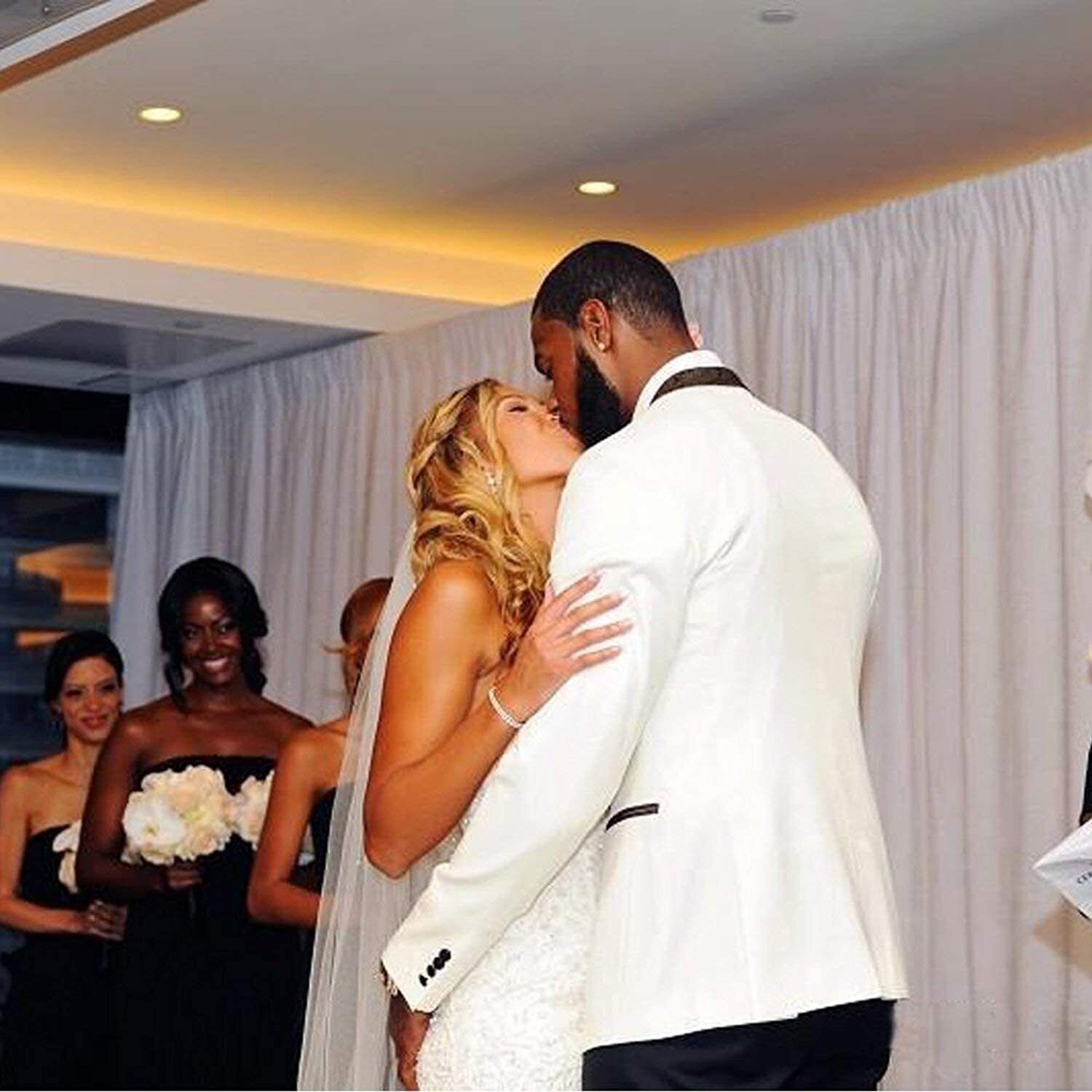 New White Wedding Tuxedos 2023 Pant With Coat Slim Black Man Male Blazer Slim Men Suit For Groom Wedding Guest Wear One Button Satin Groomsmen Suits F