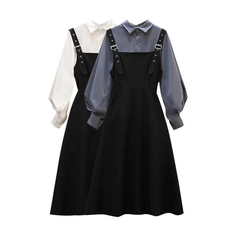 Casual Dresses Women Plus Size 4xl Dress Suit Fashion Long Sleeve Button Shirt Strap Office Lady Outfits 2 Piece Autumn High Waist
Casual Dresses Women Plus Size 4xl Dress Suit Fashion Long Sleeve Button Shirt Strap Office Lady Outfits 2 Piece Autumn High Waist