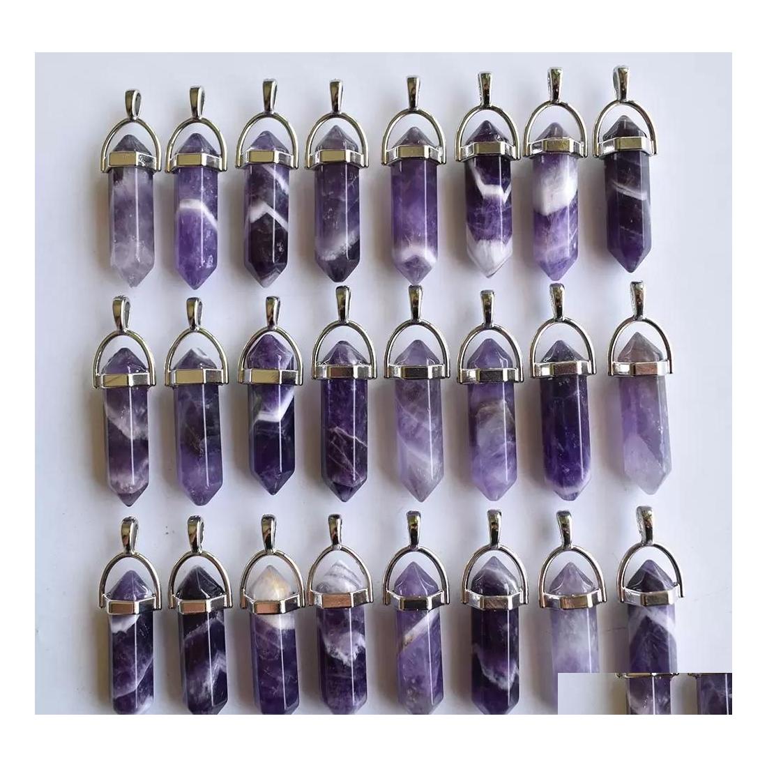 Charms Natural Stripe Amethysts Hexagonal Healing Reiki Point Crystal Pendants For Jewelry Making Wholesale Drop Delivery Findings C Dhisb
Charms Natural Stripe Amethysts Hexagonal Healing Reiki Point Crystal Pendants For Jewelry Making Wholesale Drop Delivery Findings C Dhisb