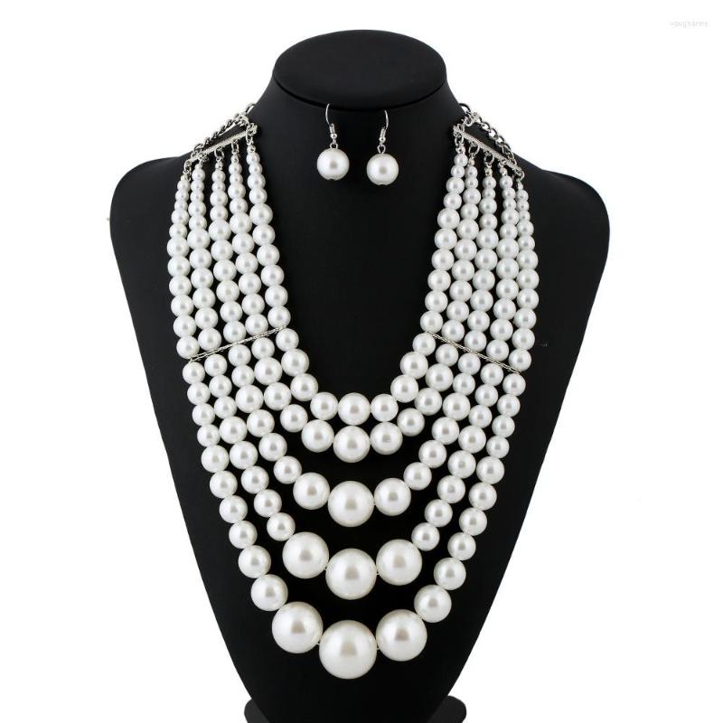 Necklace Earrings Set Women Exaggerated Statement Big Maxi Multi Layer Strand Bohemian Party Pearl, Picture shown
Necklace Earrings Set Women Exaggerated Statement Big Maxi Multi Layer Strand Bohemian Party Pearl, Picture shown