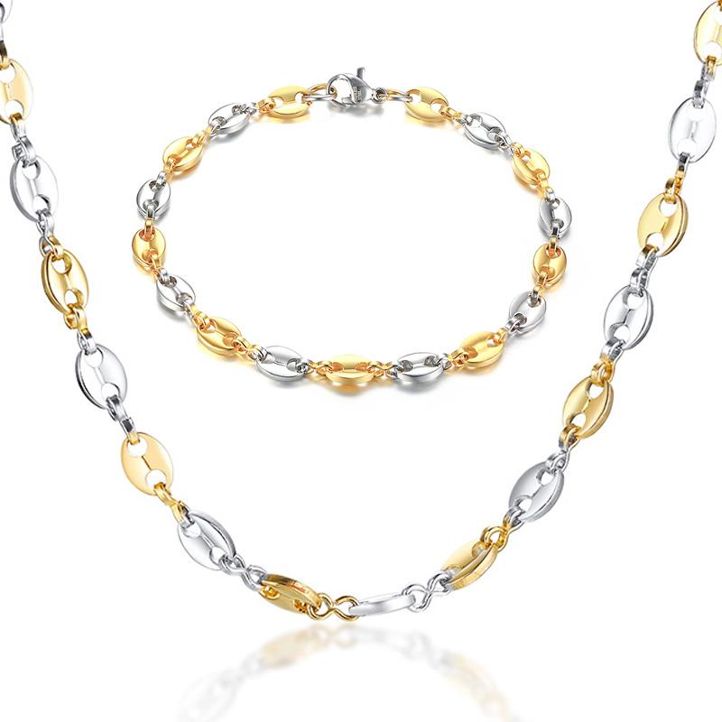 Chains Stainless Steel Coffee Beans Link Puffed Marina Chain Necklace For Mens Womens Fashion JewelryChains
Chains Stainless Steel Coffee Beans Link Puffed Marina Chain Necklace For Mens Womens Fashion JewelryChains