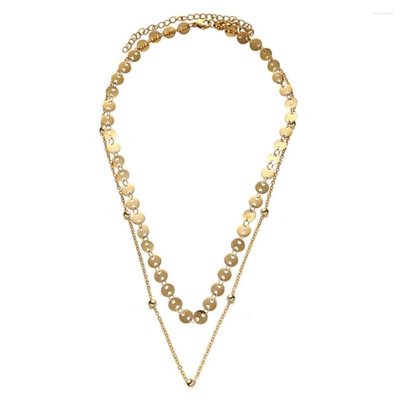 Choker MinaMaMa Double Layers Stainless Steel Sequins Disc Chain Necklace For Woman Fashion Necklaces Jewelry
Choker MinaMaMa Double Layers Stainless Steel Sequins Disc Chain Necklace For Woman Fashion Necklaces Jewelry
