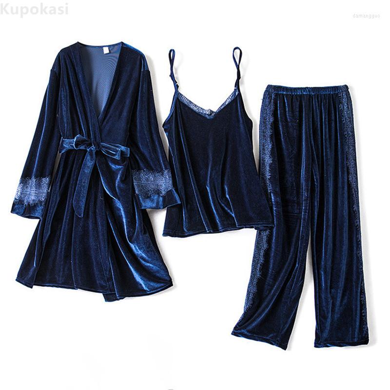 Women's Sleepwear Kupokasi 3 Pieces Winter Women Pajamas Set Sexy Lace Velvet Pyjama Warm Pijamas Long Sleeves Robe Suit, 03
Women's Sleepwear Kupokasi 3 Pieces Winter Women Pajamas Set Sexy Lace Velvet Pyjama Warm Pijamas Long Sleeves Robe Suit, 03